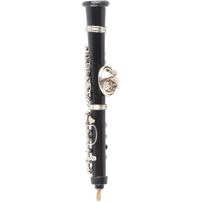 Hobo Broche Pin Mode Elegant Simulatie Metaal Muziekinstrument Broche met Rood Fluweel Gevoerd black