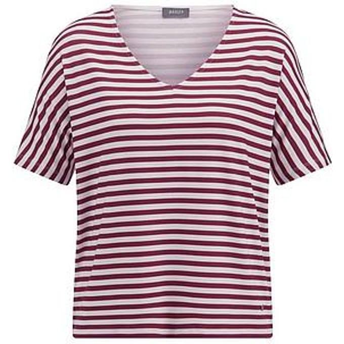 Shirt V-hals Van BASLER wit