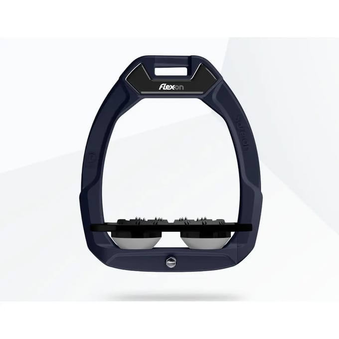 Plat Ultra Grip Paardrijbeugels Marine/Zwart/Grijs Flex-On Safe-On