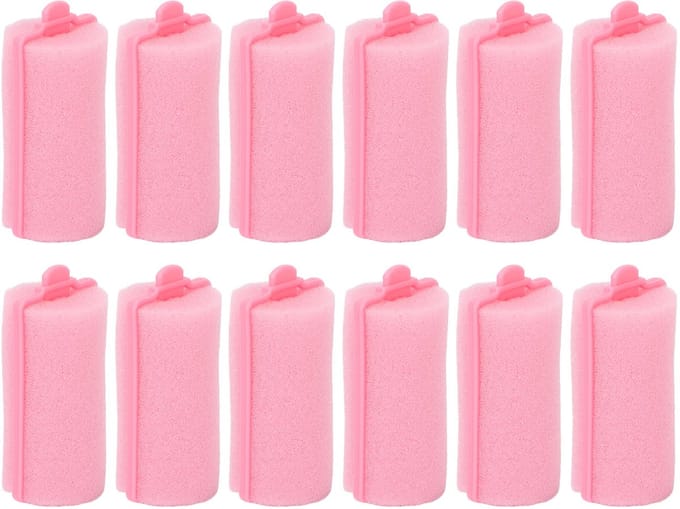 Cuhostki 16 Stuks Schuim Haarrollers - Roze - Zonder Hitte Krullen - 3.0