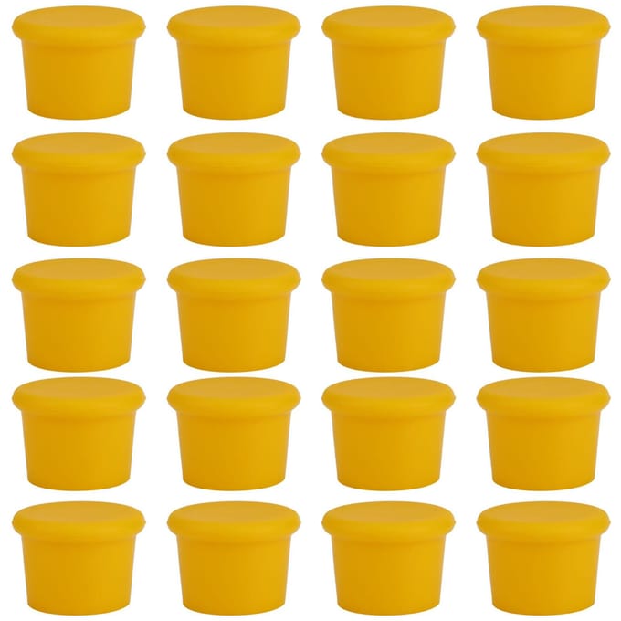 20 Pcs Bouchon de Bouteille de Vin Bouchon Couvercle en Silicone de Qualité Alimentaire pour Bière Boisson Cruche Café jaune