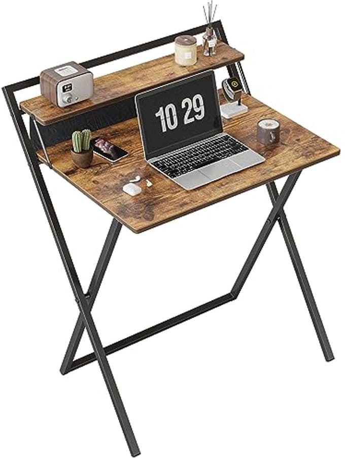 Compact L-vormig Gaming Bureau met Opbergplanken - 120 cm Zwart