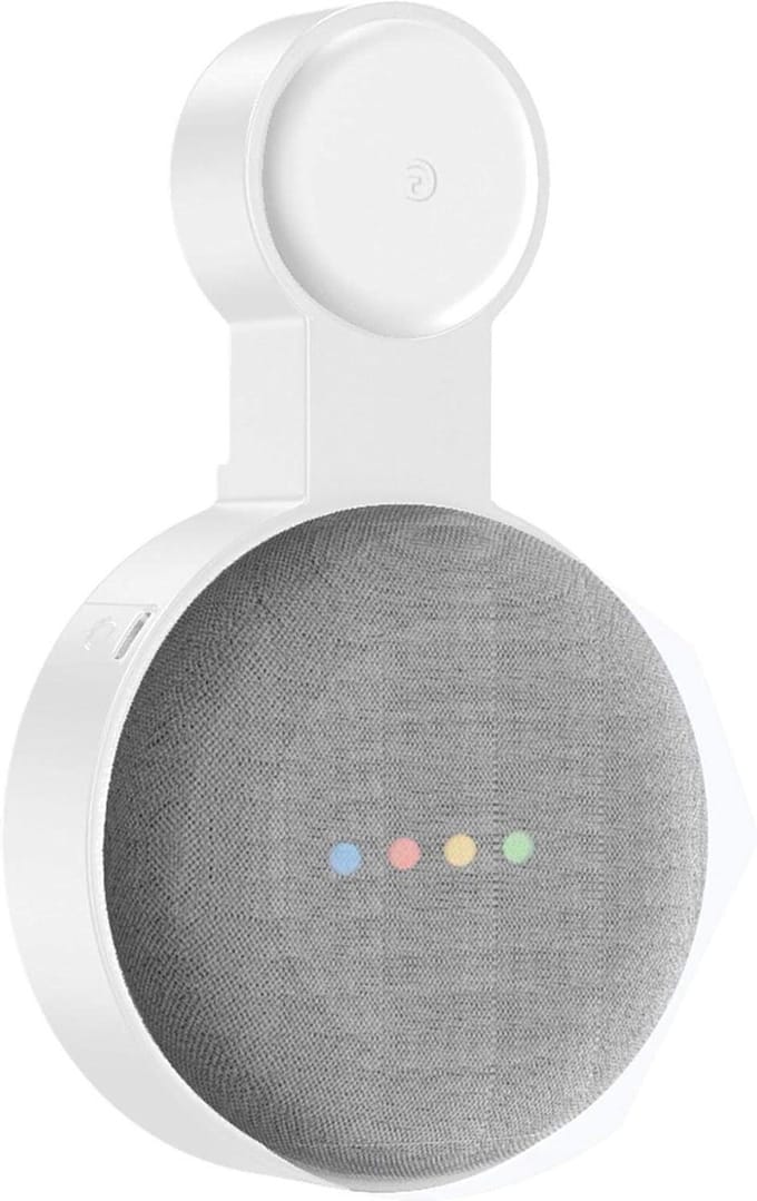 Wandhouder - Voice Assistant Houder - Slimme Speaker Plaatsen - Kabelopslag Geïntegreerd - 1 kg - Wit