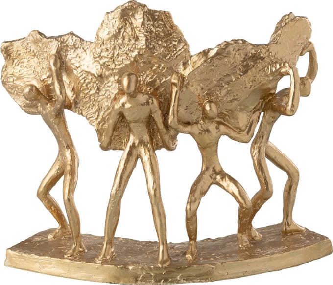 J-Line decoratie Dragen Steen - polyresin - goud