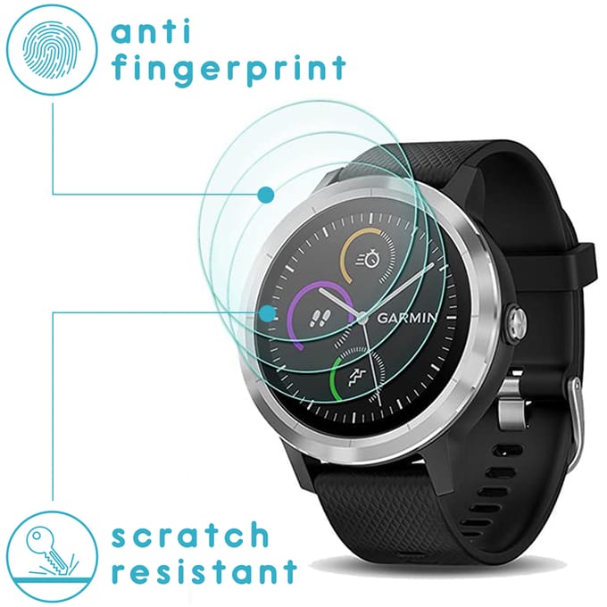 imoshion 3-Pack Glass Screenprotector - Geschikt voor Geschikt voor Garmin Vivoactive 3