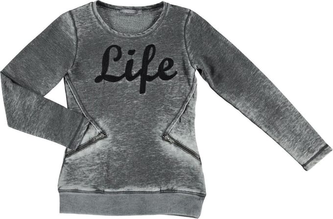 Geisha Meisjes sweater meisje grijs - Maat 152