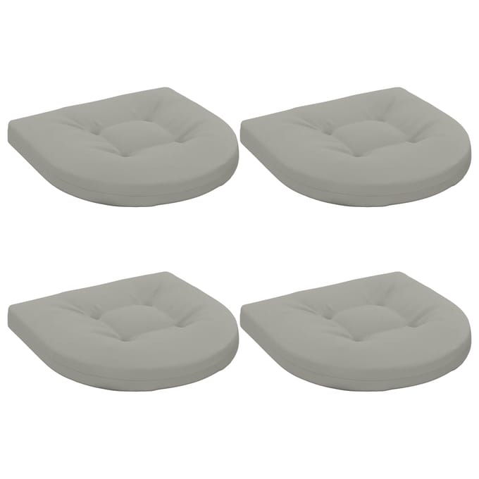 vidaXL - 4-Piece - Zitkussens - 4 - st - 100% - Polyester - Grijs - 45 - x - 45 - x - 5 - cm