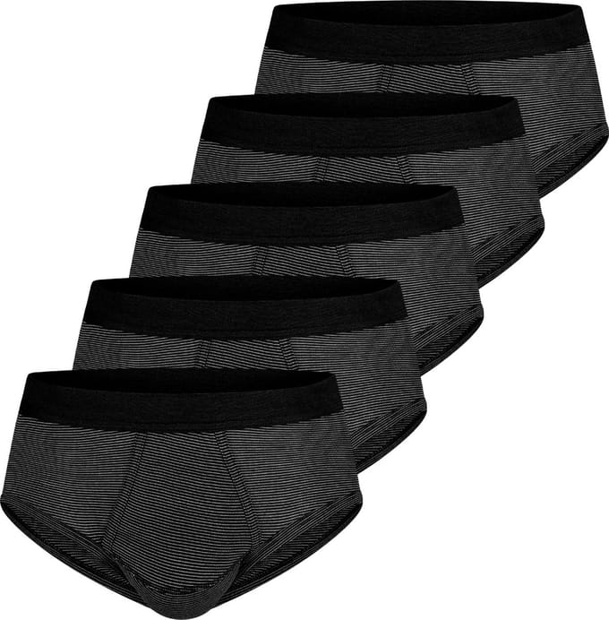 ESGE Heren Slip met voorsluiting 5 pack - Fijnrib Ringel