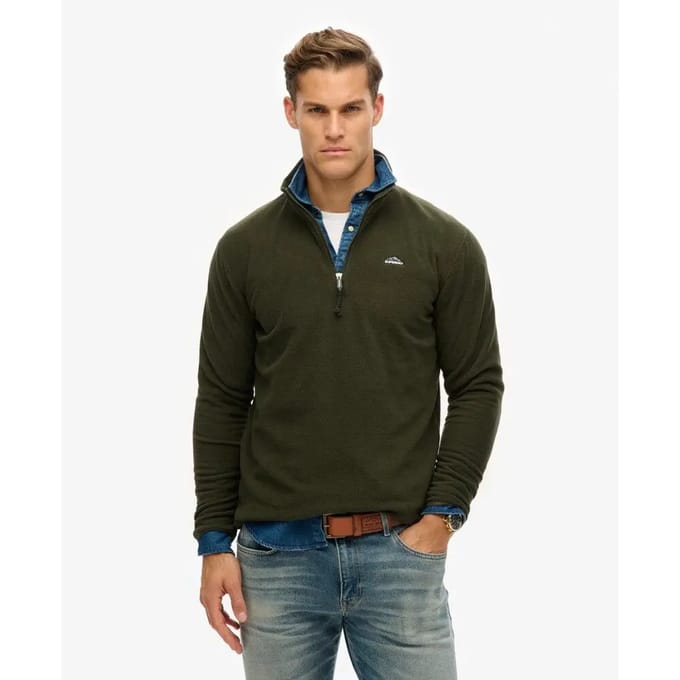 Superdry - Polar Fleece met halflange rits - Heren - Truien