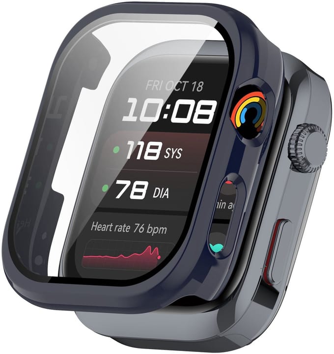 Strap-it Hard case hoesje met screen protector - geschikt voor de Huawei Watch D2 (donkerblauw)