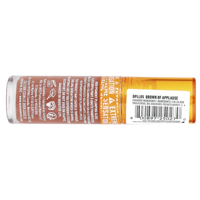 Nyx Professional Makeup Duck Plump - Brown- Of Applause - Plumping lipgloss - Bruin - 6,8ml