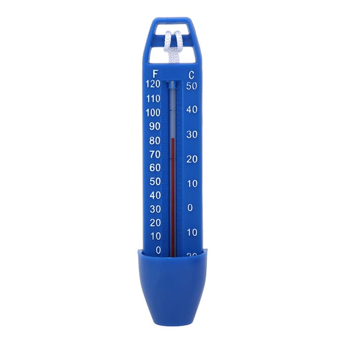 Zwembadthermometer met koord, waterthermometer voor zwembad en spabad gray