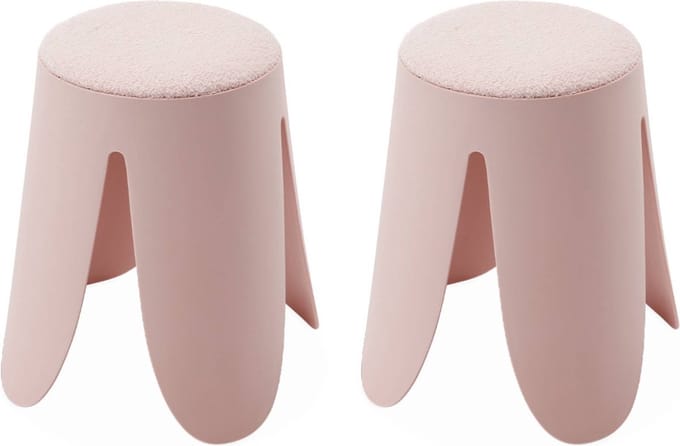 sweeek - Set van 2 stapelkrukken, niki, ø30 / 44 x h46cm