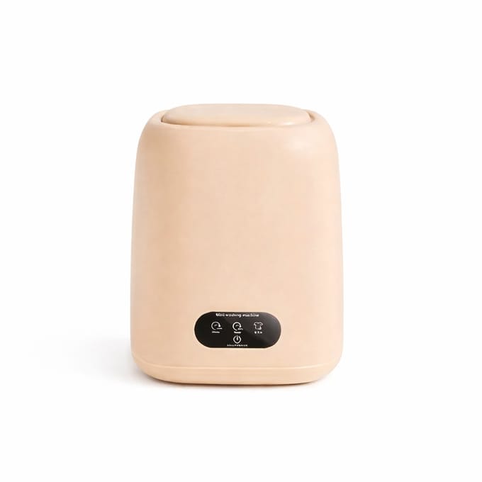 Delightness Mini Wasmachine - Draagbare Wasmachine - Camping - Reis Wasmachine - Kamperen - 220V - Beige