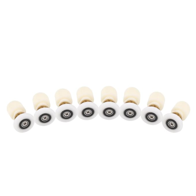 8 stuks Messing ABS Schuifglas Douchedeur Rollen Lopers Katrollen Badkamerdeuren Beslag (27mm)