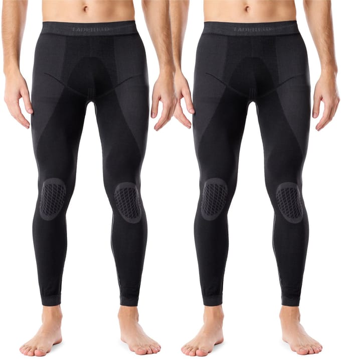 Ladeheid Thermobroek 2 Pack Set - Thermo ondergoed – Heren - Thermo Legging – Grafiet-Grafiet – S - LA-LA40-MEN-Pants-2B
