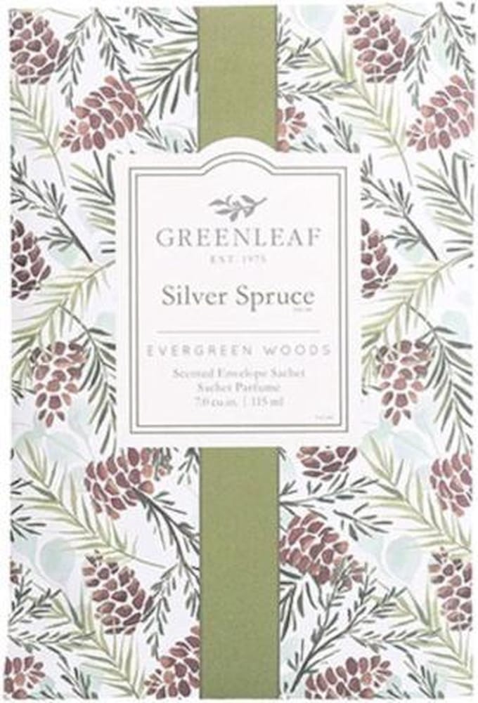 Greenleaf Geurzakje Silver Spruce 17 Cm Hout Groen