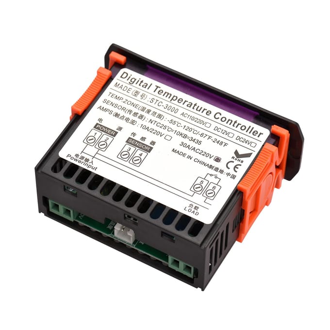 30A Digitale Temperatuurregelaar STC 3000 Intelligente Temperatuurregelaar AC 220V Koelkastthermostaat Ondersteuning zwart