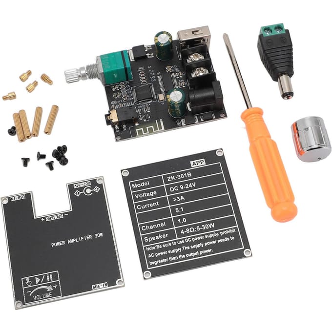 ZK-301B Mono Bluetooth 5.1 Versterkerbord 30W Eindversterkermodule TPA3110D2 Chip DC 9-24V 3A