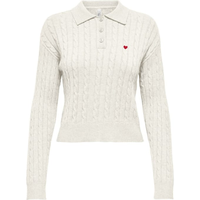 ONLY - ONLKATIA LS CABLE POLO CC KNT - Dames - Gebreide truien