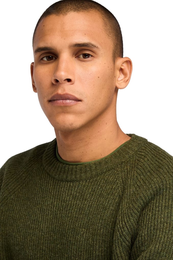 Timberland Phillips Brook Raglan Sleeve Crew Neck Dark Olive Maat: XL | Sweaters Outlet | Heren | Groen