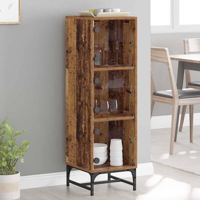 vidaXL - Dressoir - Oudhout - 35 - x - 37 - x - 117 - cm