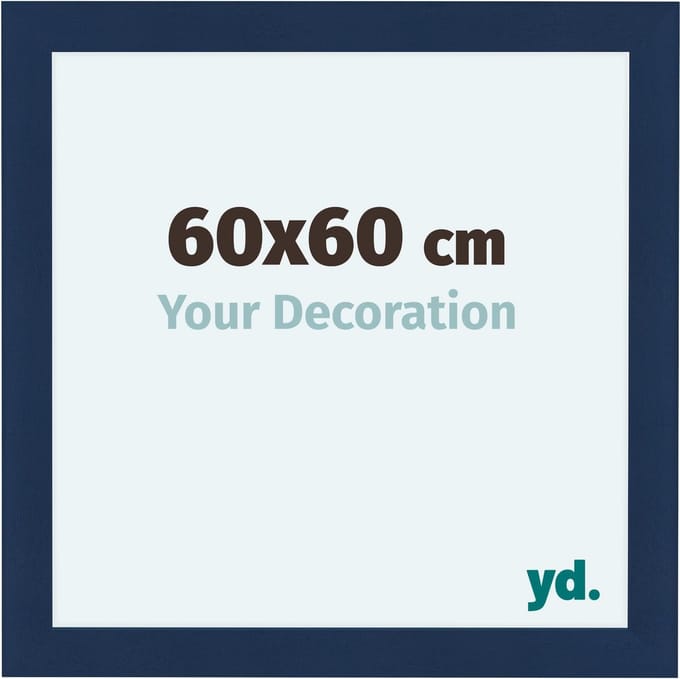 Your Decoration - Fotolijst 60x60 cm - MDF - Donkerblauw Geveegd - Como