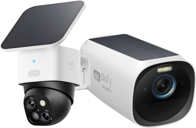 eufy Security S340 SoloCam 3K Draadloze Solar Beveiligingscamera + eufyCam 3 add on - Voordeelbundel