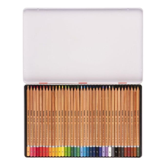 Aquarelkrijtjes - BRUYNZEEL - Expression - Doos van 36 - Zeshoekig - Stift 2,9 mm