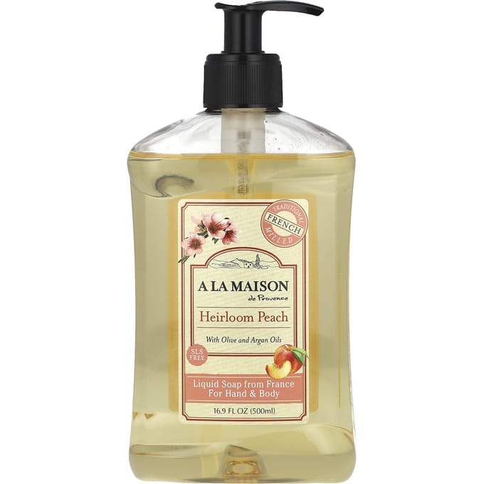 A La Maison de Provence, Liquid Soap for Hands and Body, Native Peach, 16.9 fl oz (500 ml) beige