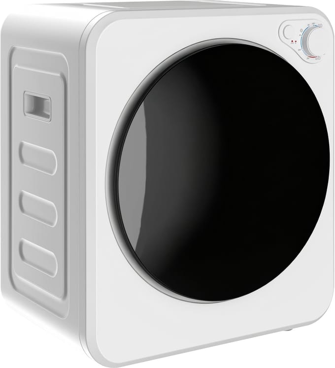 HOMCOM Mini Wasdroger 2,5 kg met 5 Programma's - Kledingdroger - Droogmachine - Compacte Droger - Wit