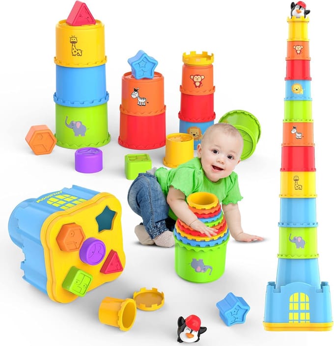 MKSS® Speelgoed 2 Jaar - Kinderspeelgoed Jongens - Educatief Speelgoed Meisjes - Bouw set