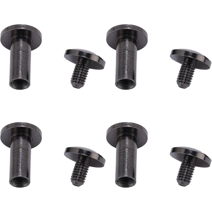 20 Set 8 X 10mm Bindklinknagels Boog Sleufschroefkop Zinklegering 8 X 5mm Bindschroeven voor DIY PU