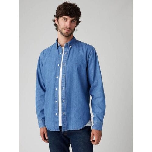 Overhemd Lange Mouw Levis A7210 0025 AUTHENTIC BUTTON DOWN-WOODROW MID WASH