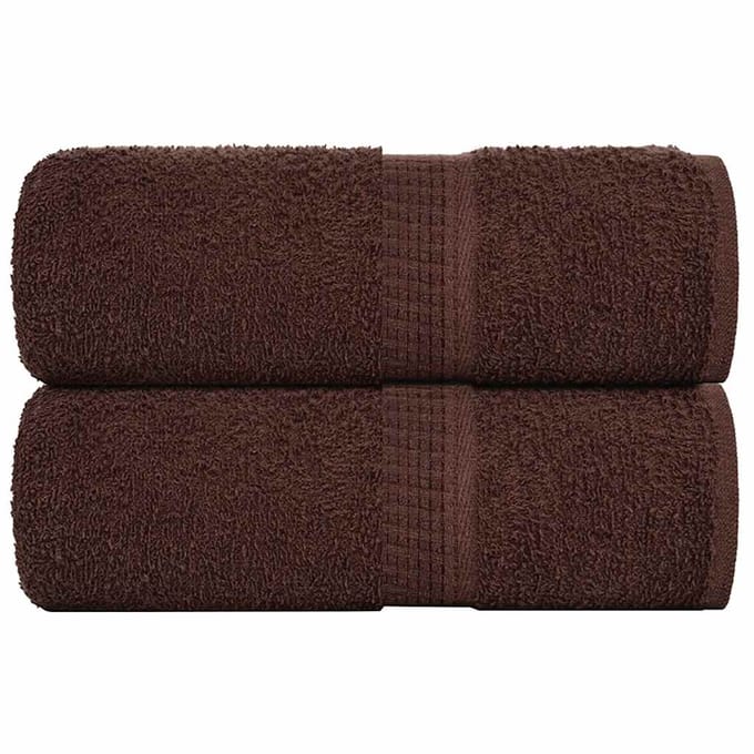 vidaXL - Washandjes - FROGN - 2 - st - 30x30 - cm - 360 - g/m² - bruin