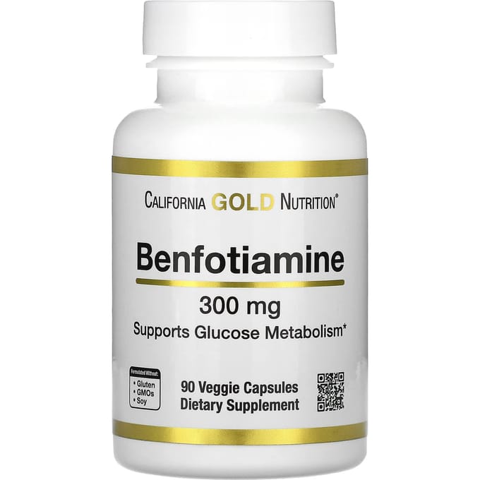 Benfotiamine, 300 mg, 90 gélules végétales