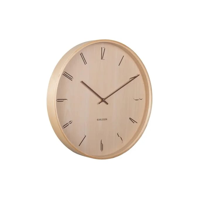Karlsson Wandklok Suave - Bruin - Ø40cm - Wandklok Scandinavisch