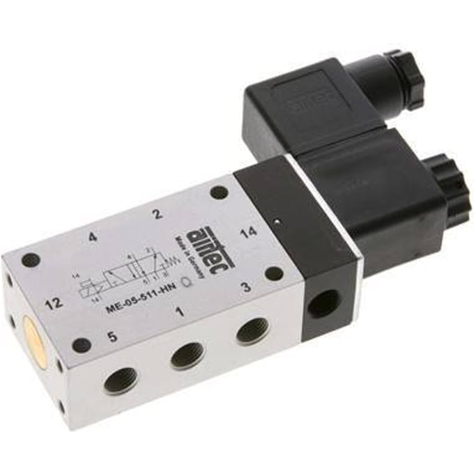 5/2 G1/8'' Magneetventiel Extern 24V DC -0.95-10bar/-13.2-140psi Airtec