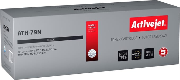 ActiveJet AT-79N toner voor HP-printer; HP 79A CF279A-vervanging; Opperste; 2000 pagina's; zwart.