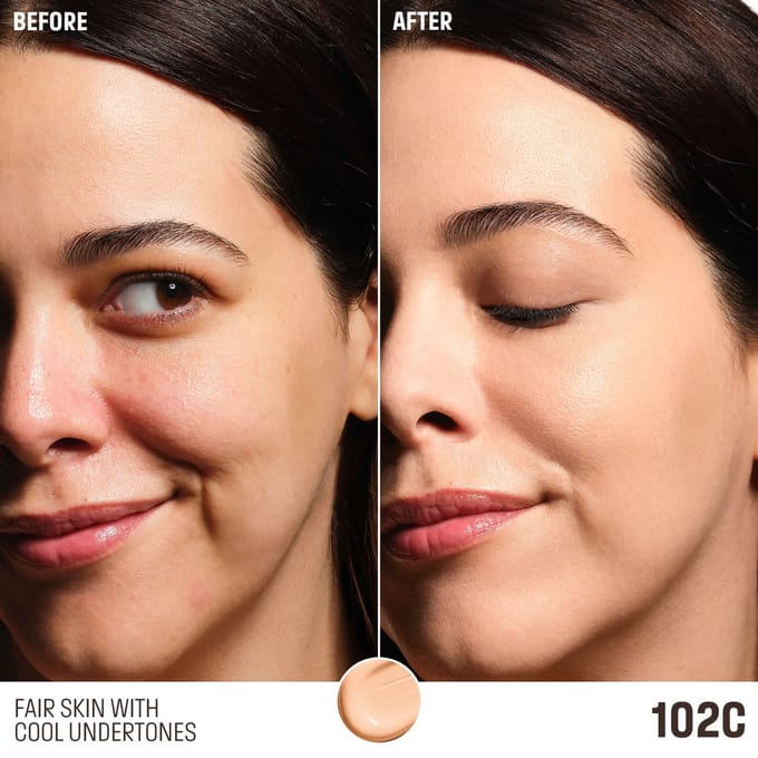 MAKE UP FOR EVER HD Skin Perfecting & Balancing Foundation (Various Shades) - 102C Ivory
