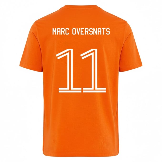 Oranje WK-EK T-shirt Marc Oversnats S
