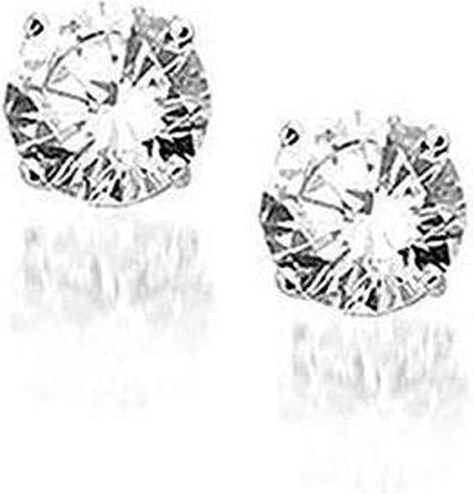 Montebello Oorbellen Amber - 925 Zilver Gerhodineerd - ∅6mm