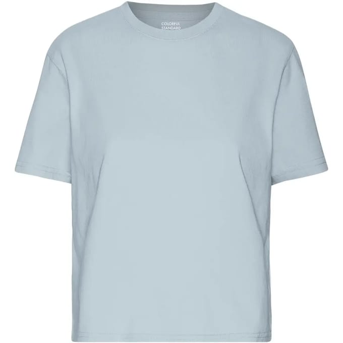 Dames-T-shirt Colorful Standard Organic Boxy powder blue