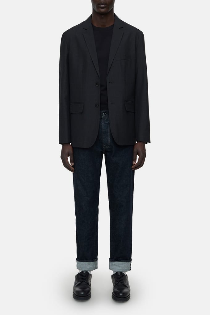 Closed Single Breasted Blazer Anthracite Melange Größe: 46 | Blazer Outlet | Herren