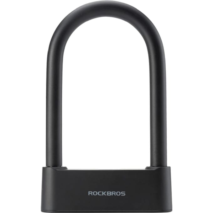 Rockbros 32210818001 SMART Bicycle Lock with Fingerprint Reader and Bluetooth Connectivity - Black