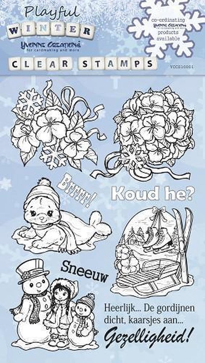 Clear Stamp - Yvonne Creations - Playfull Winter