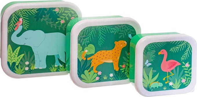 Snackbox (3 stuks) Jungle Friends van Sass & Belle