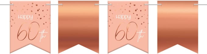 Folat - Vlaggenlijn Elegant Lush Blush 60 Jaar - 6 meter