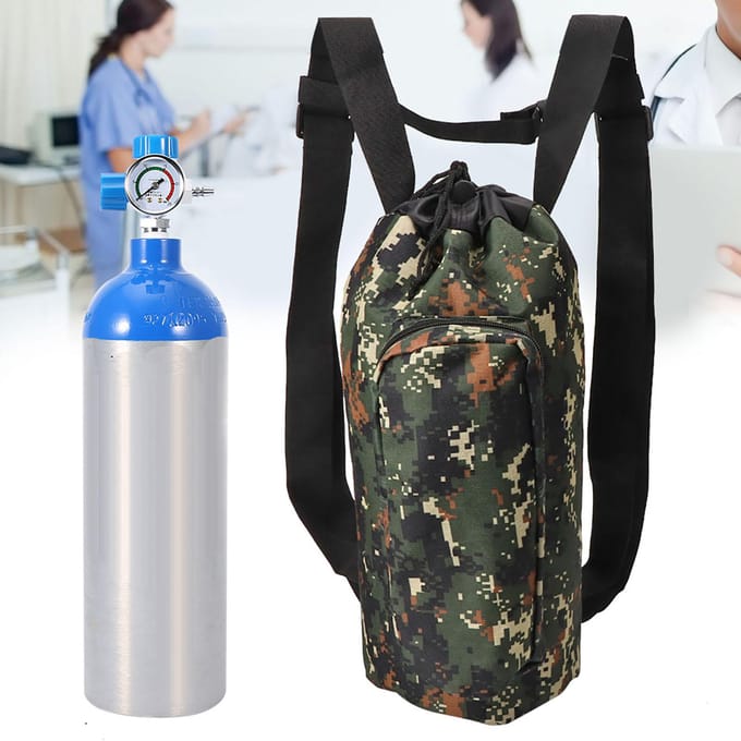 Sac à dos pour bouteille d'oxygène médicale portable 2L avec sangles réglables