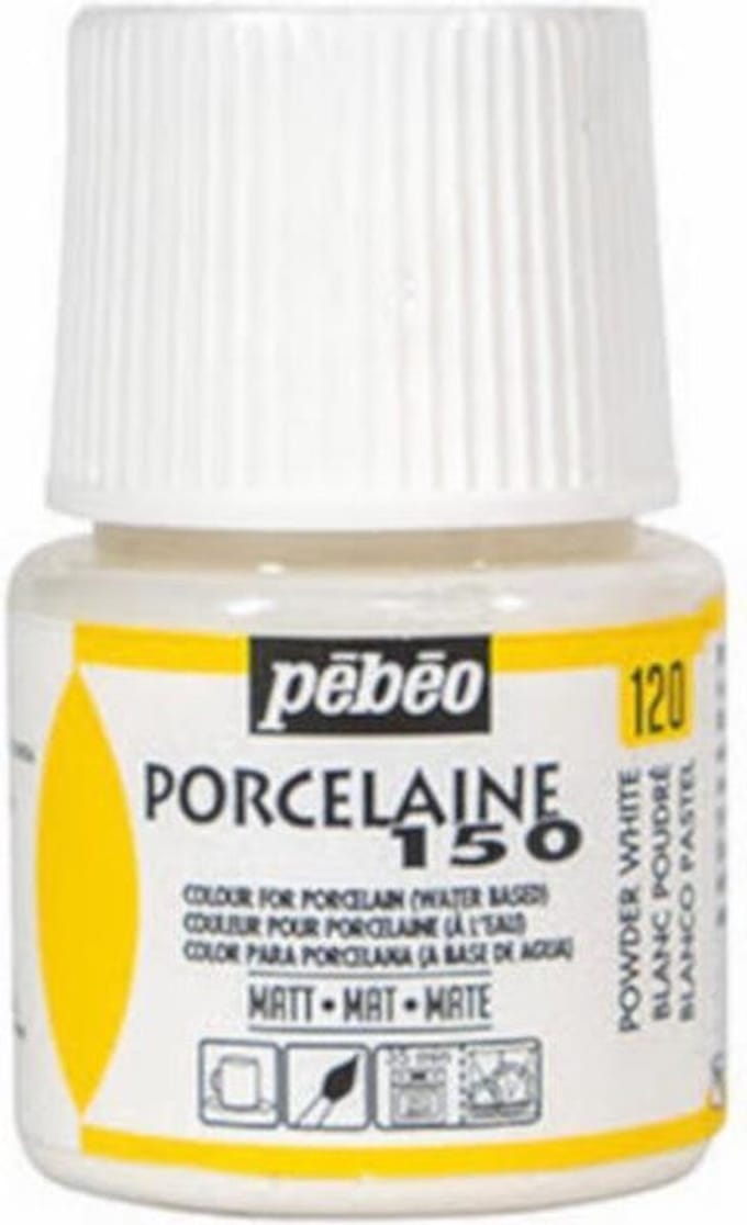Porseleinverf - 120 Powder White - Pebeo - 45ml